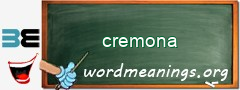 WordMeaning blackboard for cremona